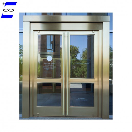 aluminum commercial double Large swing  glass doors