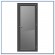 Aluminum casement swing bathroom door