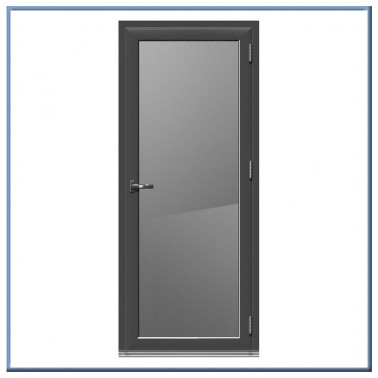 Aluminum casement swing bathroom door with frosted glass
