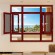 Aluminum casement double glazed glass windows