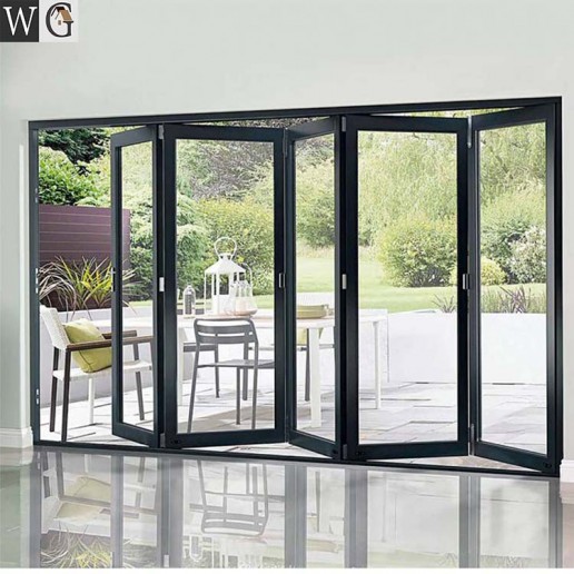 Customized Thermal break aluminum glass folding/bifold/bi folding door