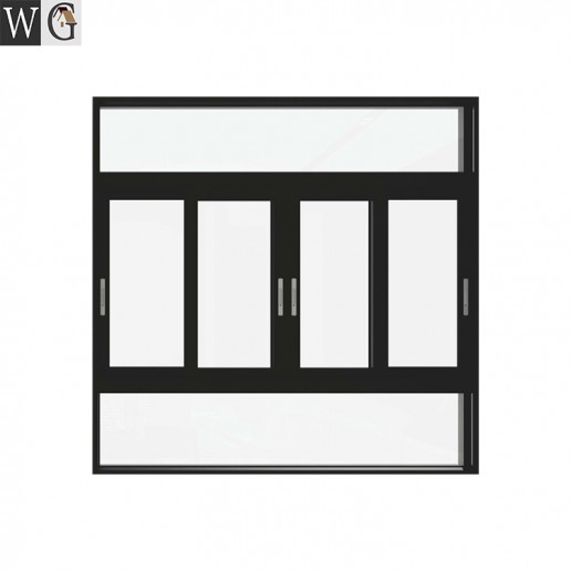 Fixed part design windproof soundproof aluminum sliding window for sale