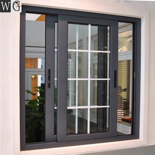 Theftproof Simple Iron Windows Grills House Aluminum Sliding Window
