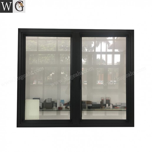 Customized Black Aluminum Frame Exterior design soundproof casement window